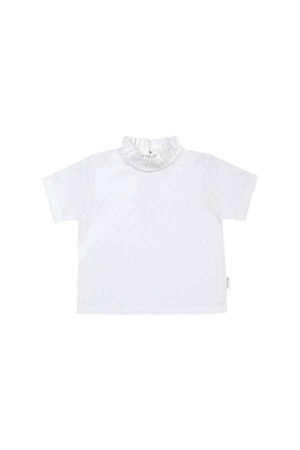 Pointelle T-Shirt White / 62/68 Hw 23/24