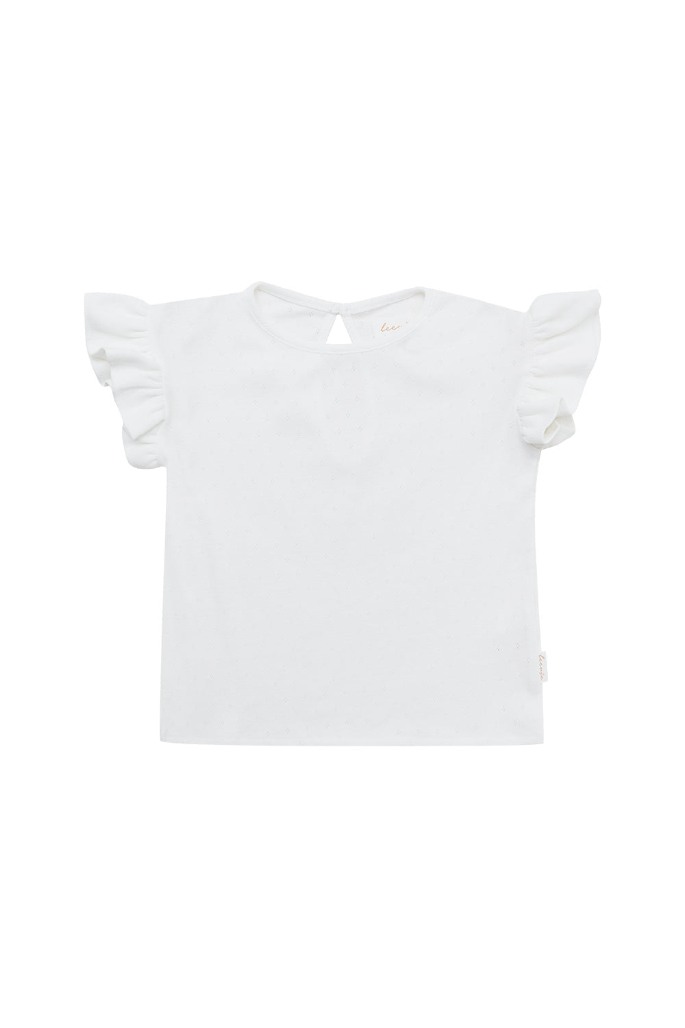 Pointelle T-shirt with ruffles