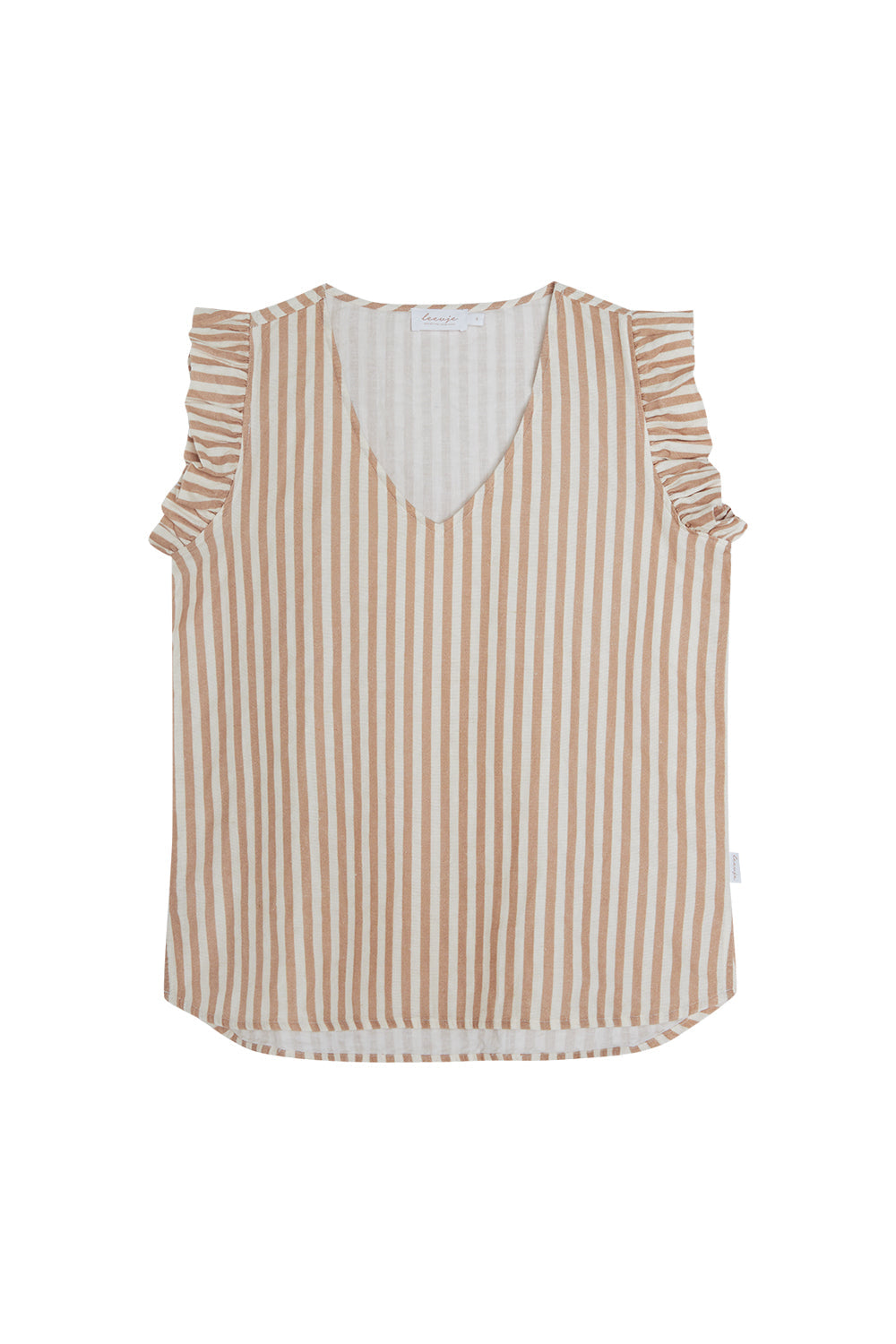 Striped linen top for women