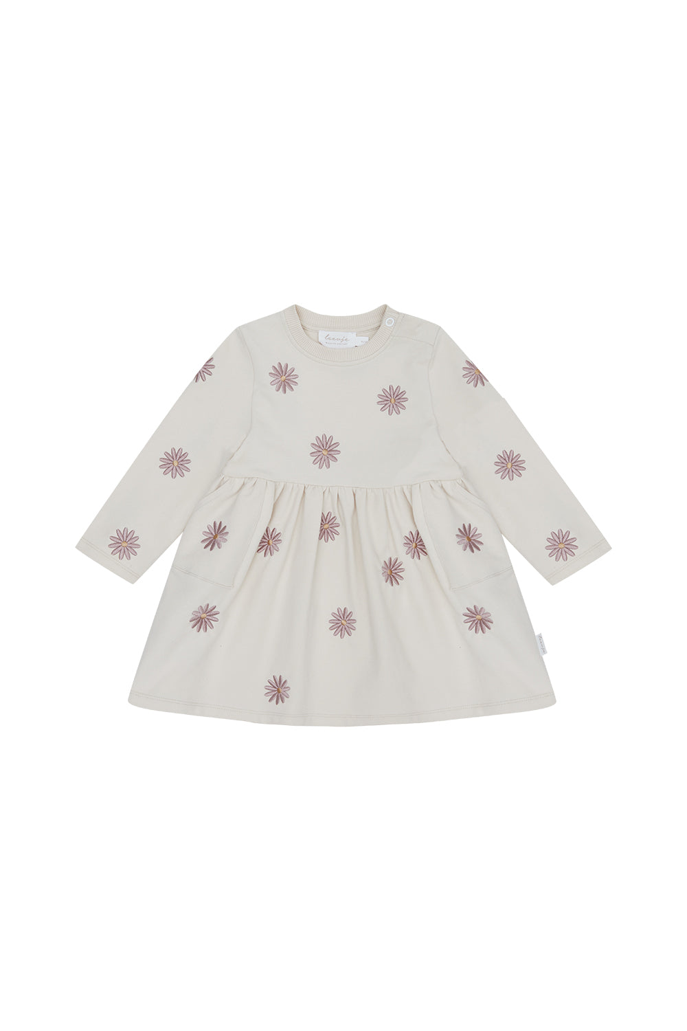 Sweat dress 'field of daisies' with embroidery