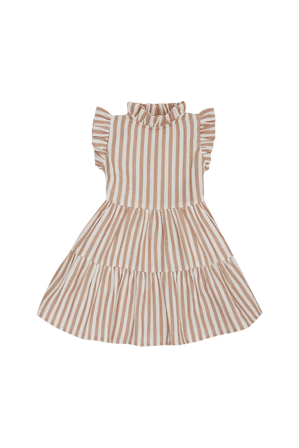 Mini-Me linen dress with stripes for children