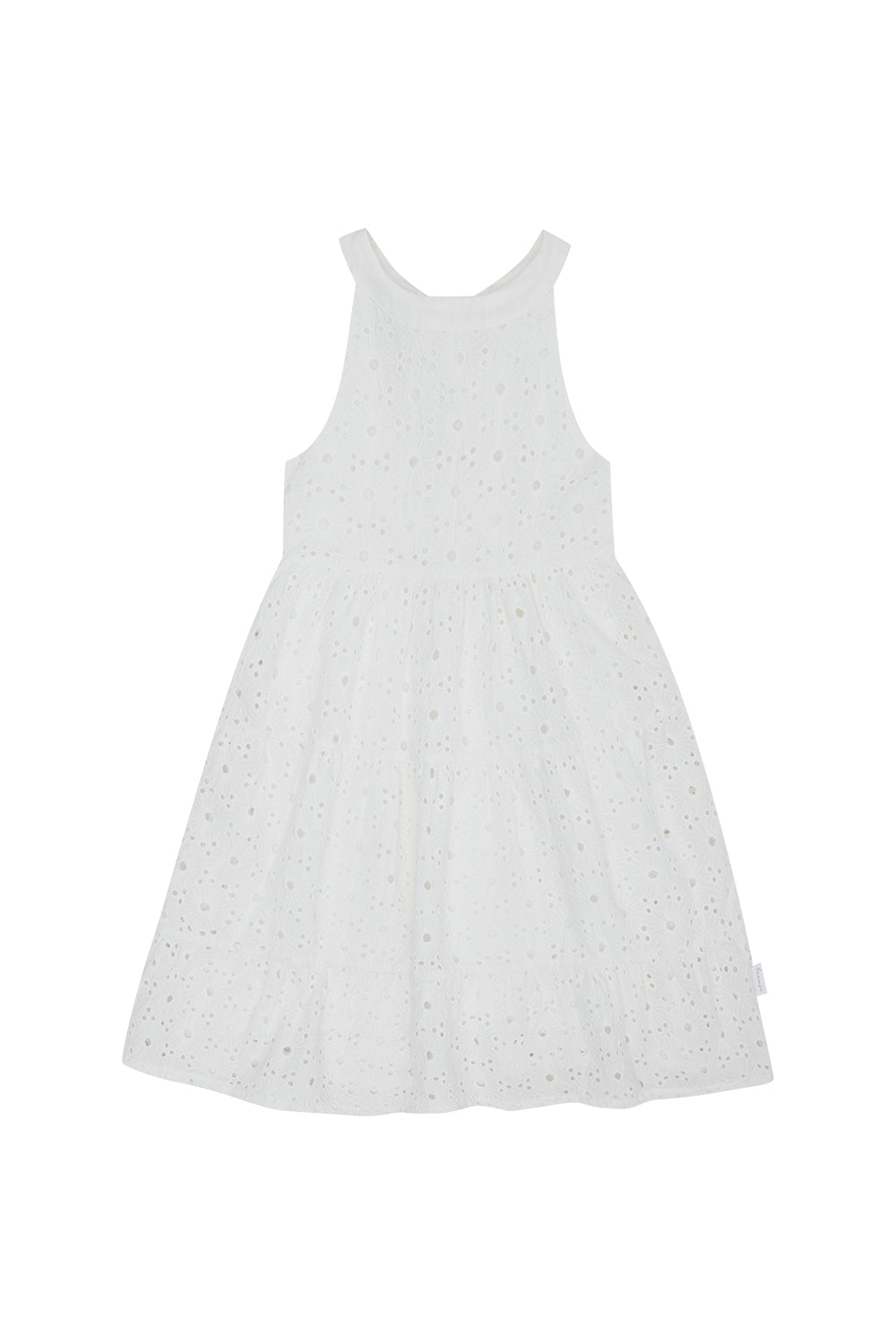 Mini-Me maxi dress with broderie anglaise for children