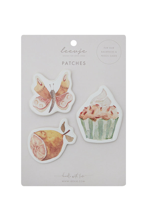 Patches-Set 'butterfly, cupcake & lemon'