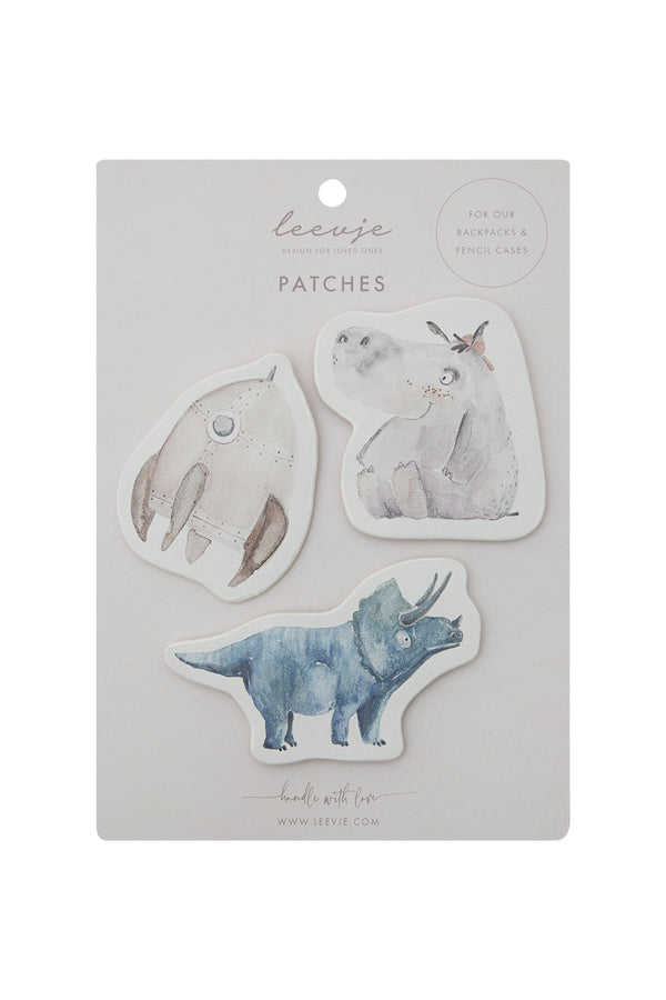 Patches-Set 'rocket, hippo & dino'