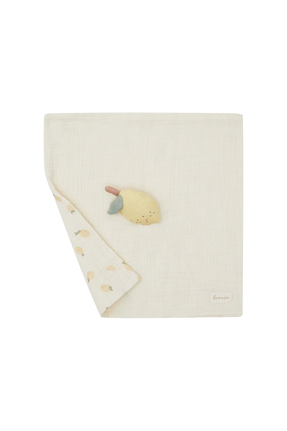 Baby muslin cuddle cloth 'lemon'