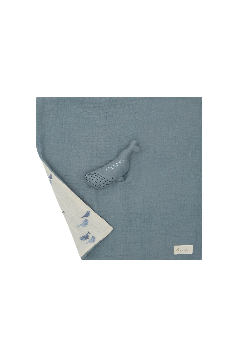 Baby muslin cuddle cloth 'whale'