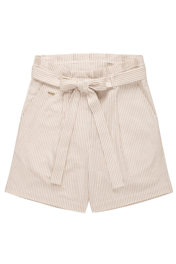Paperbag Shorts Mit Streifen Für Frauen Hosen