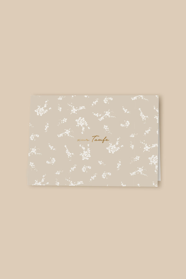 Greeting card "Zur Taufe" with envelope