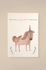 Wood Pulp Card Unicorn "Magischer Geburtstag"