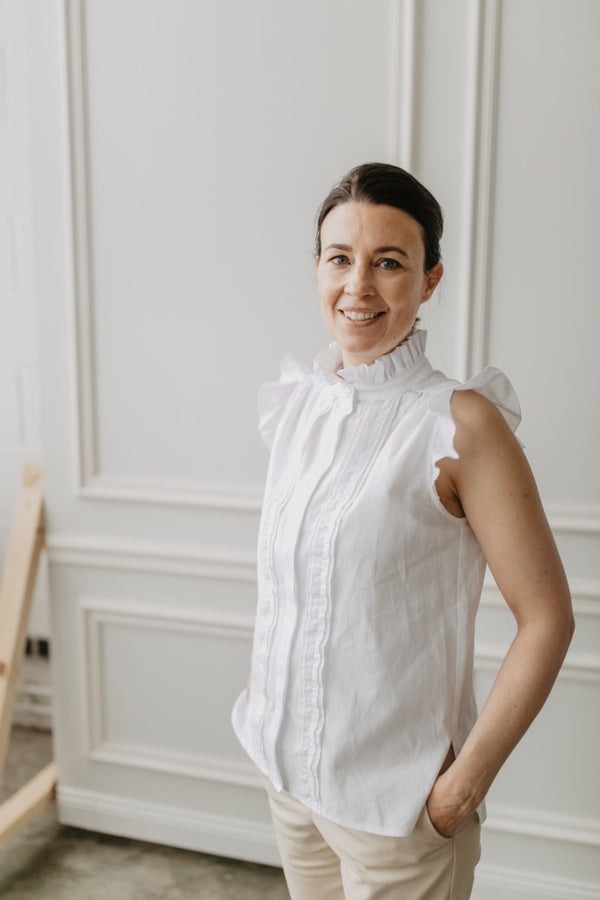 Top Mit Rüschendetails Für Frauen Tops