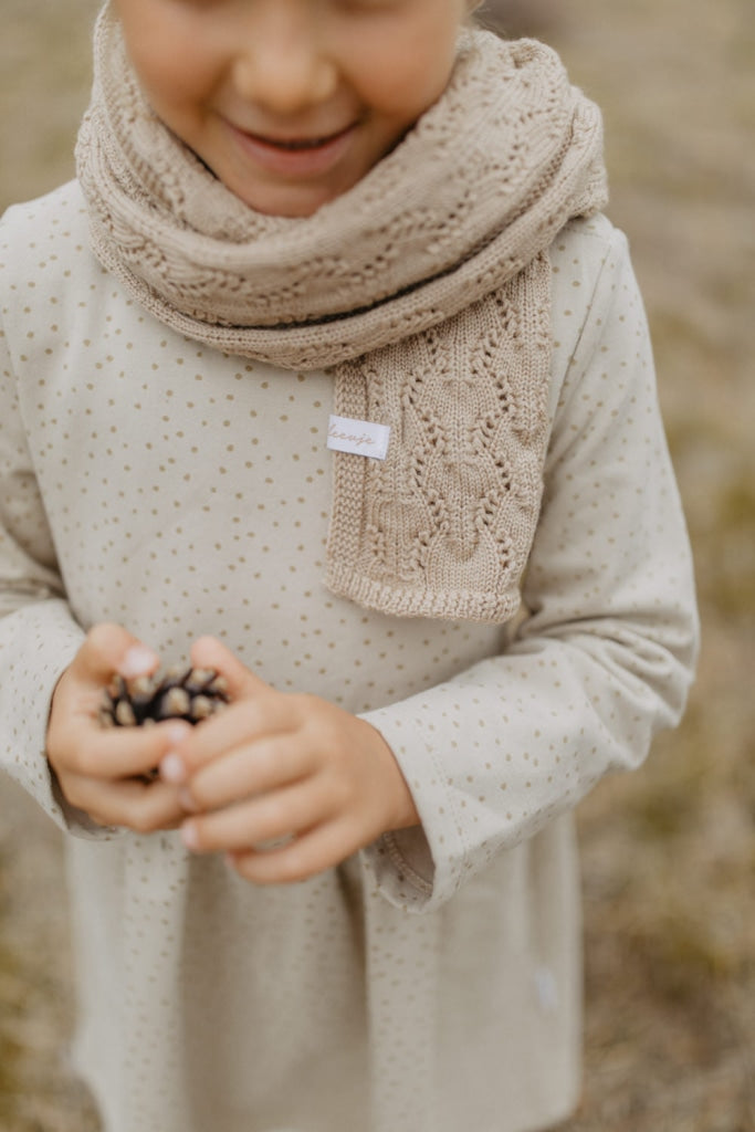 Strickschal Mit Zopfmuster Merinowolle