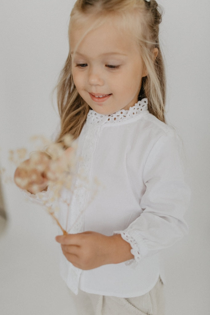 Spitzenbluse Mit Broderie Anglaise Für Kinder Blusen