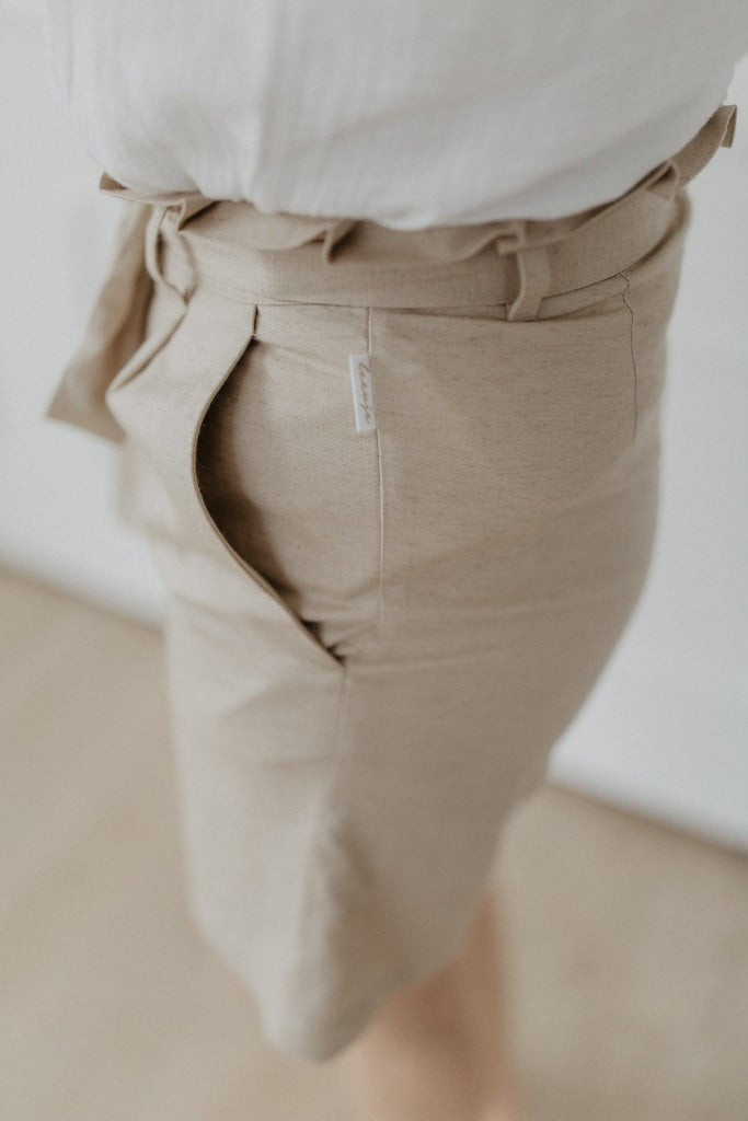 Shorts Beige Mit Gürtel Für Frauen Hosen