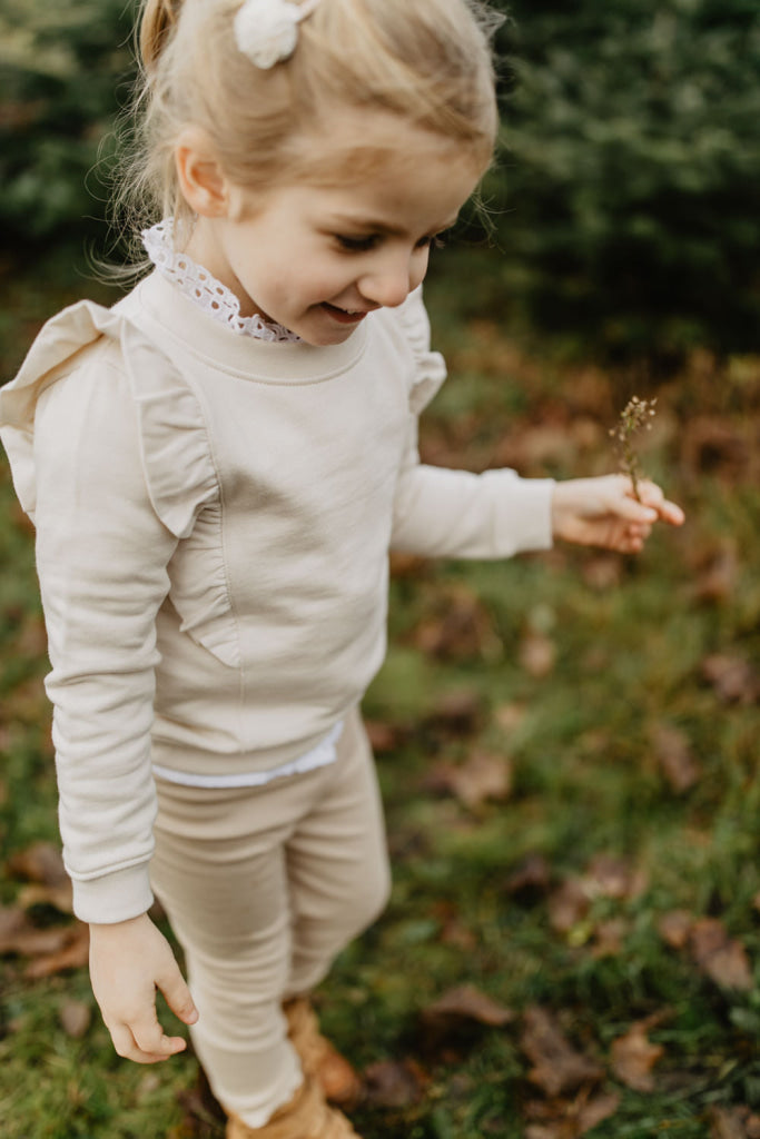 Sweatshirt Mit Rüschen Light Creme / 62/68 Pullover